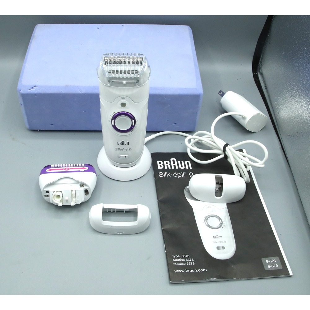 Braun Silk-epil 9 Type 5378 Wet & Dry Epilator White Purple Cordless 9-579